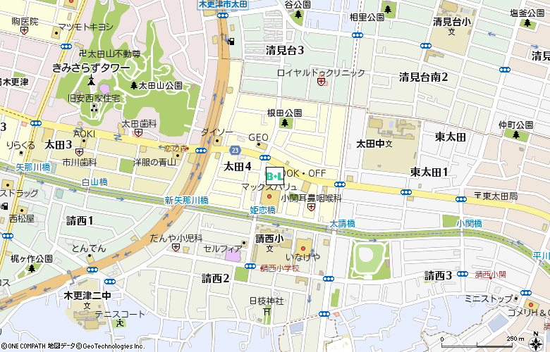 イワキ木更津本店付近の地図
